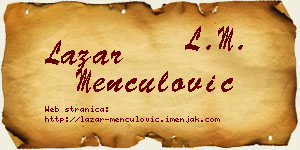 Lazar Menčulović vizit kartica